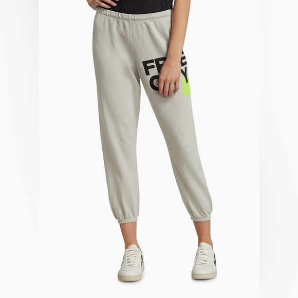 ✨FREECITY Logo Cotton Sweatpants in Stardust Size XS NWT - Picture 2 of 16
